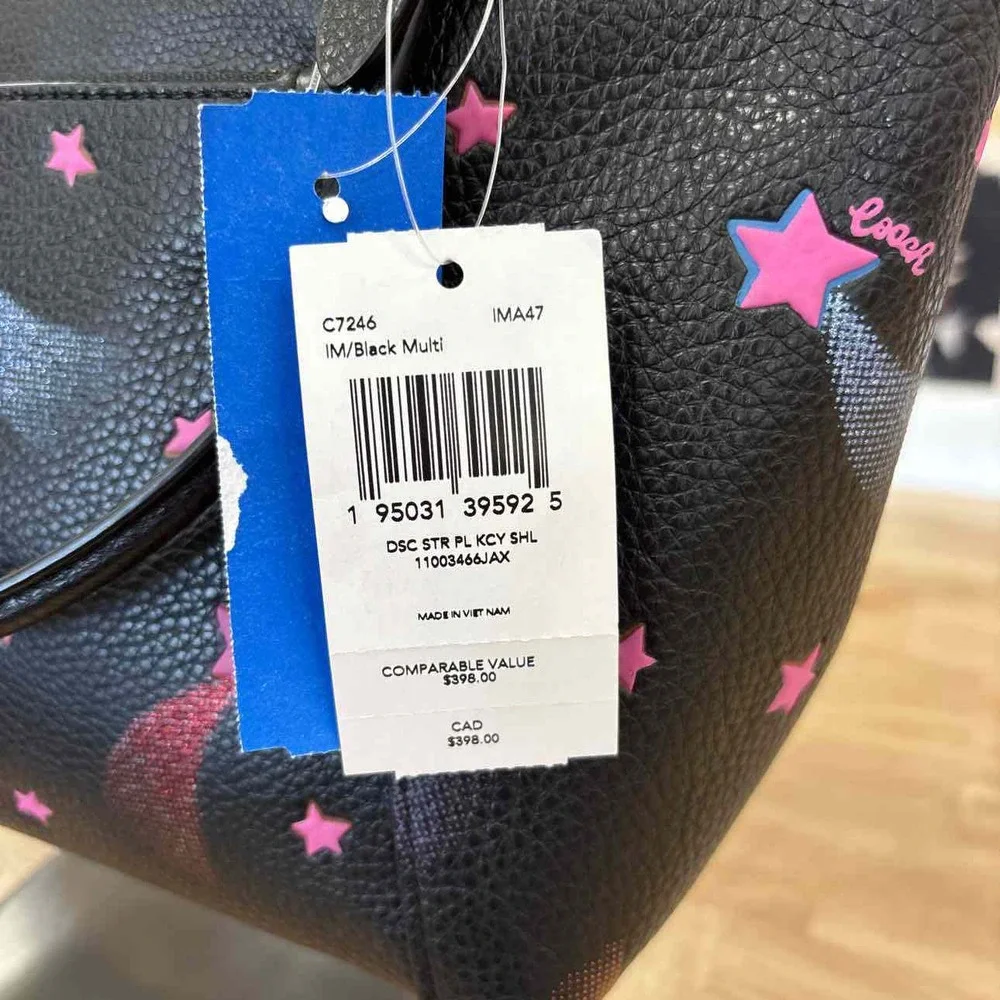 Coach Pink & Black Handbag